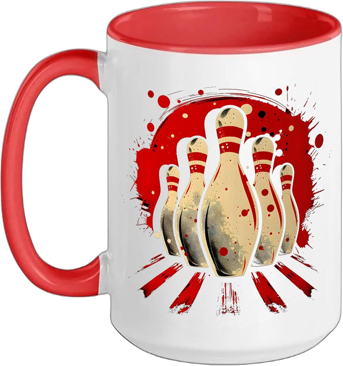 Bowling Color Splotch Ceramic Mug