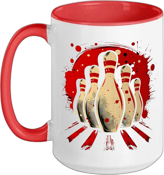 Bowling Color Splotch Ceramic Mug