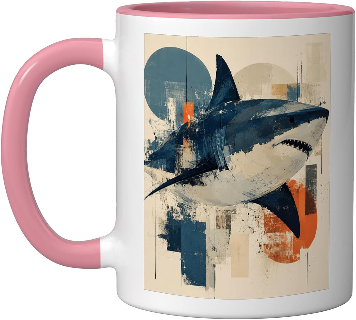 Abstract Portrait Of A Shark Ceramic Mug