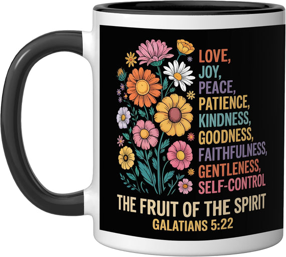 Fruits Of Spirit Kindness Peace Love Patience Positive Ceramic Mug