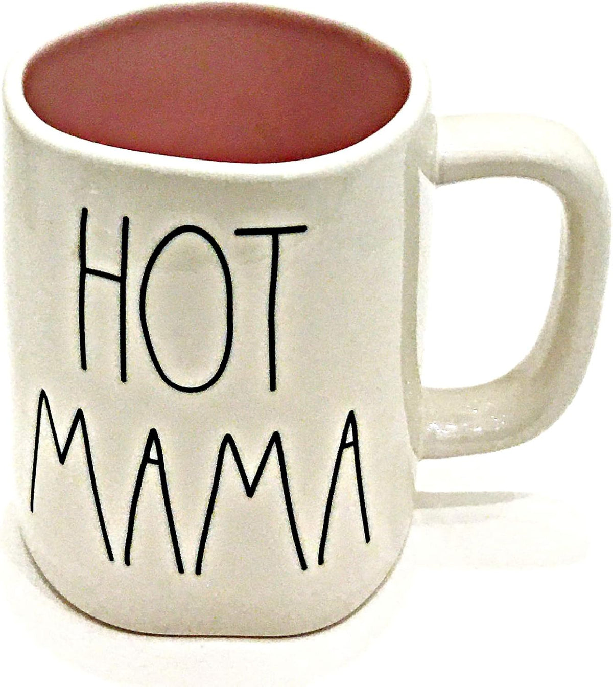 Rae Dunn By Magenta Tea Latte, Hot Mama With Pink Interior Ceramic Mug