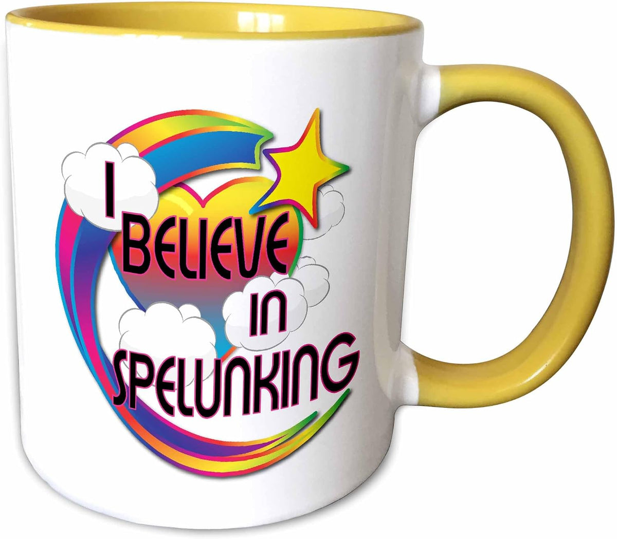 I Believe In Spelunking Cute Believer Ceramic Mug