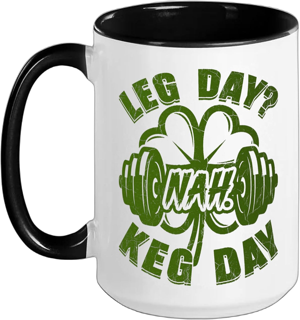 St Patricks Day Irish Shamrock Gym Weightliftinghumor Ceramic Mug