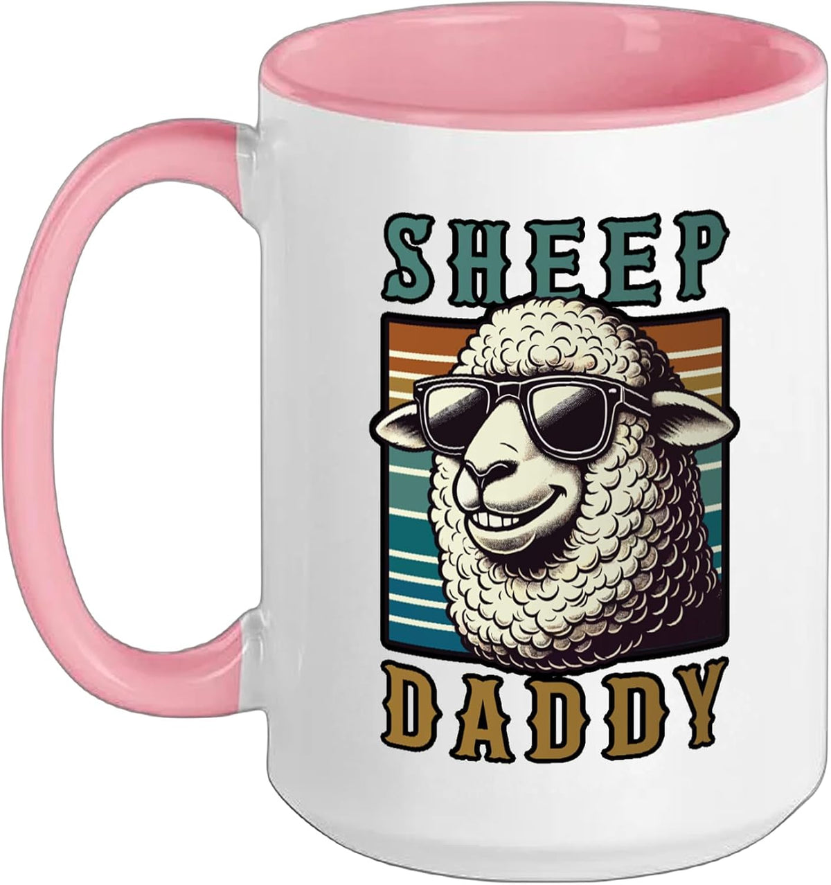 Sheep Daddy Sheep Farming Cool Sheep Farmer Christmas Ceramic Mug