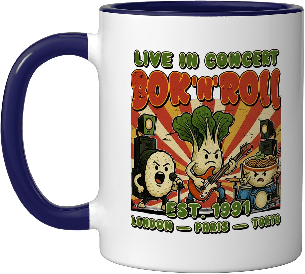 Music Band Rock N Roll Foodie Lives In Concert Bok N Roll Ceramic Mug