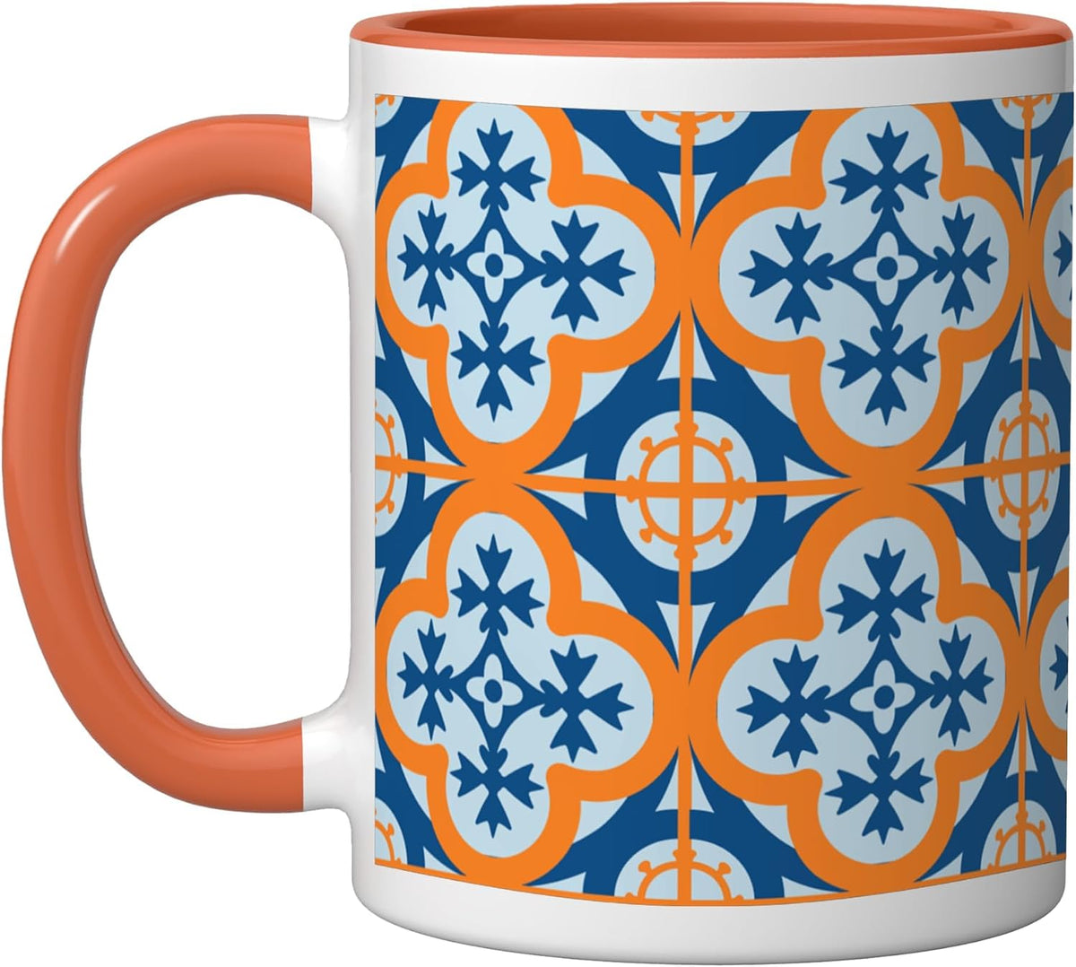 Moroccan Tile Pattern Arabian Art Design Vintage Retro Ceramic Mug