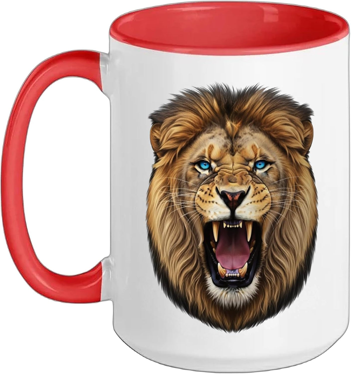 Lion Roaring Lion Head Wild Animal Art Ceramic Mug