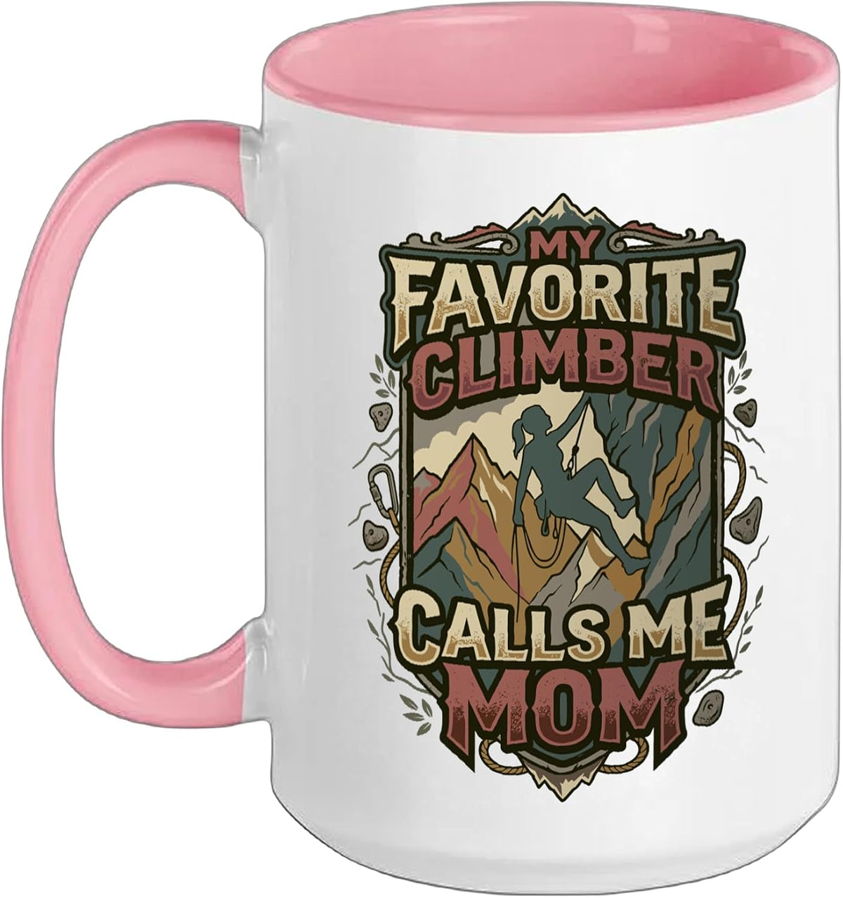 My Favorite Climber Calls Me Mom Rock Climbing Ceramic Mug