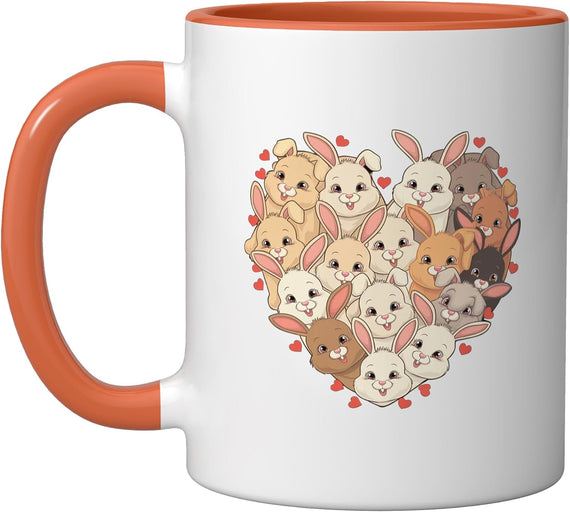 Rabbit Heart Ceramic Mug