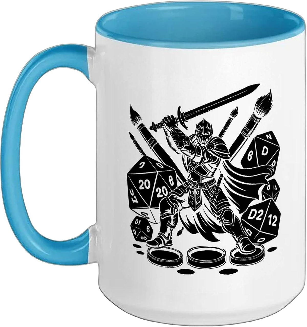 Miniature Painter Colorful Polyhedral Dice Collector Ceramic Mug