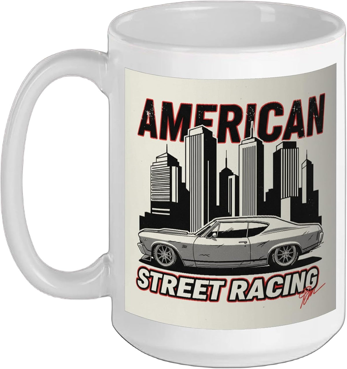 69 American Street Racing Car Design For Auto Enthusiasts Ceramic Mug