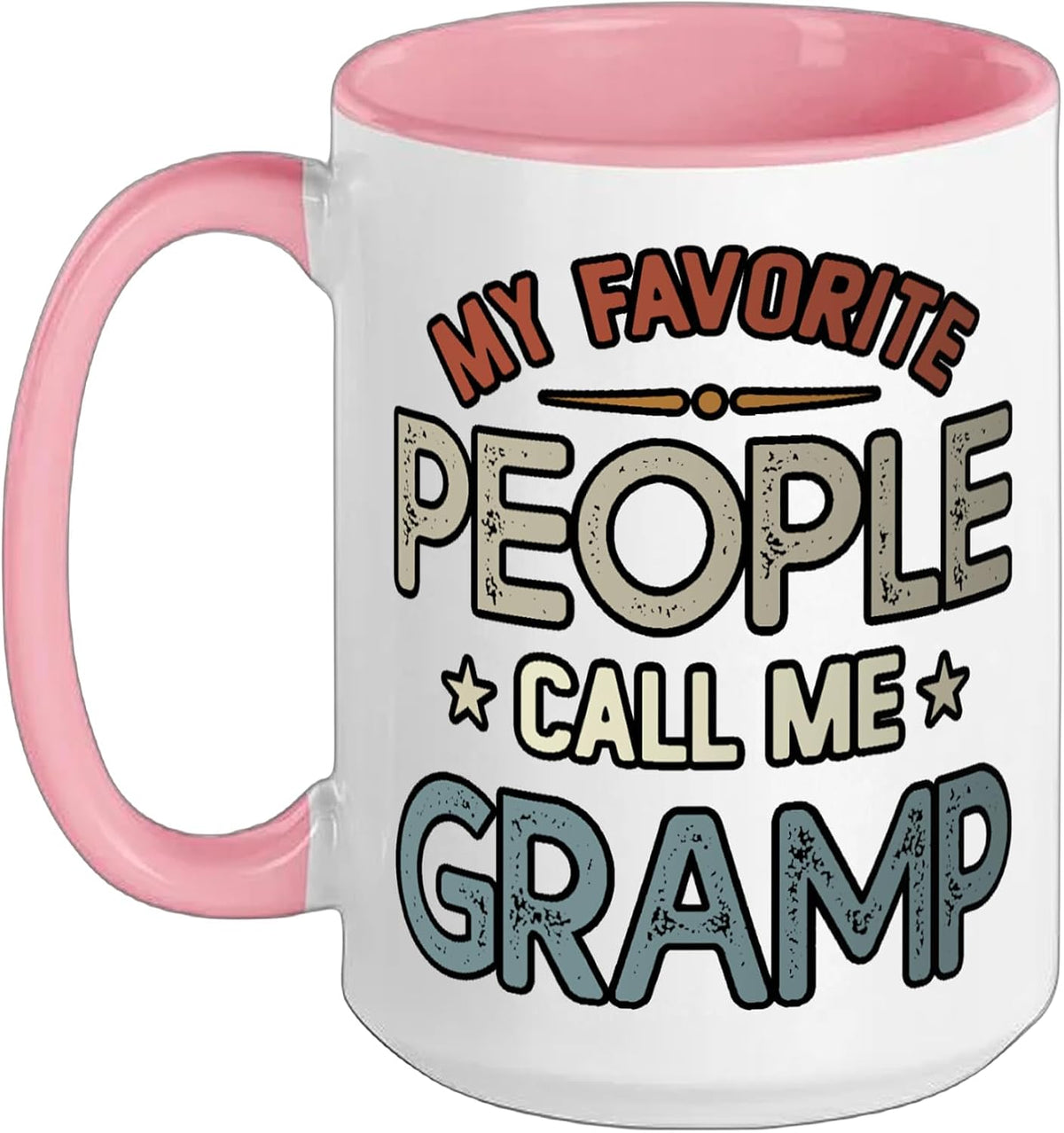 My Favorite People Call Me Gramp Vintage Fathers Day Ceramic Mug