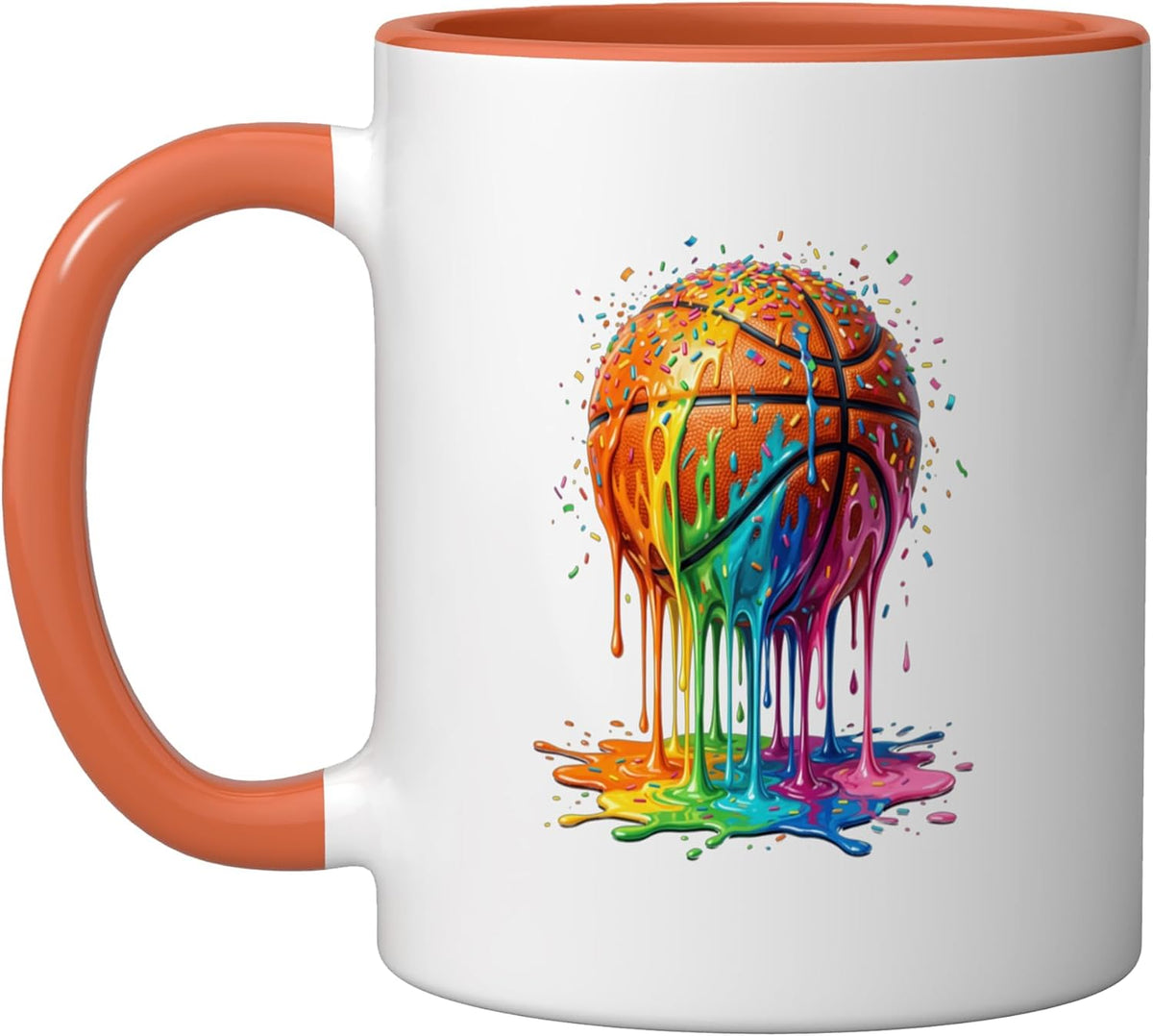 Basketball Drip Ice Cream Basketball Sport Lover Ceramic Mug