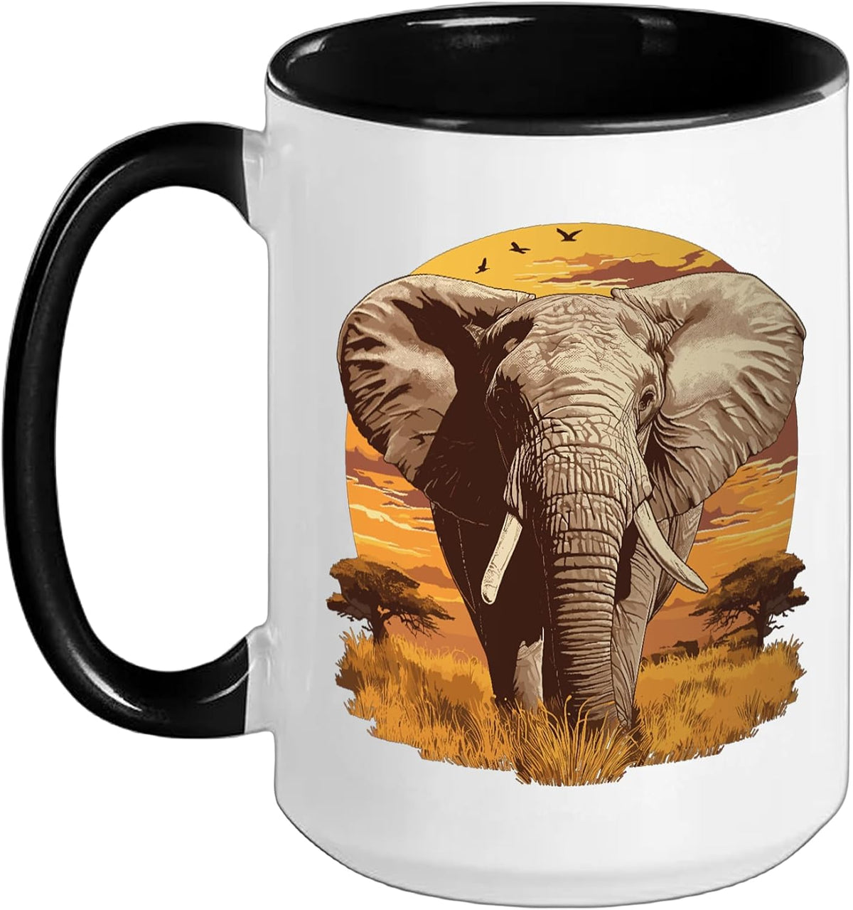 Elephants Lovers Elephant Ceramic Mug