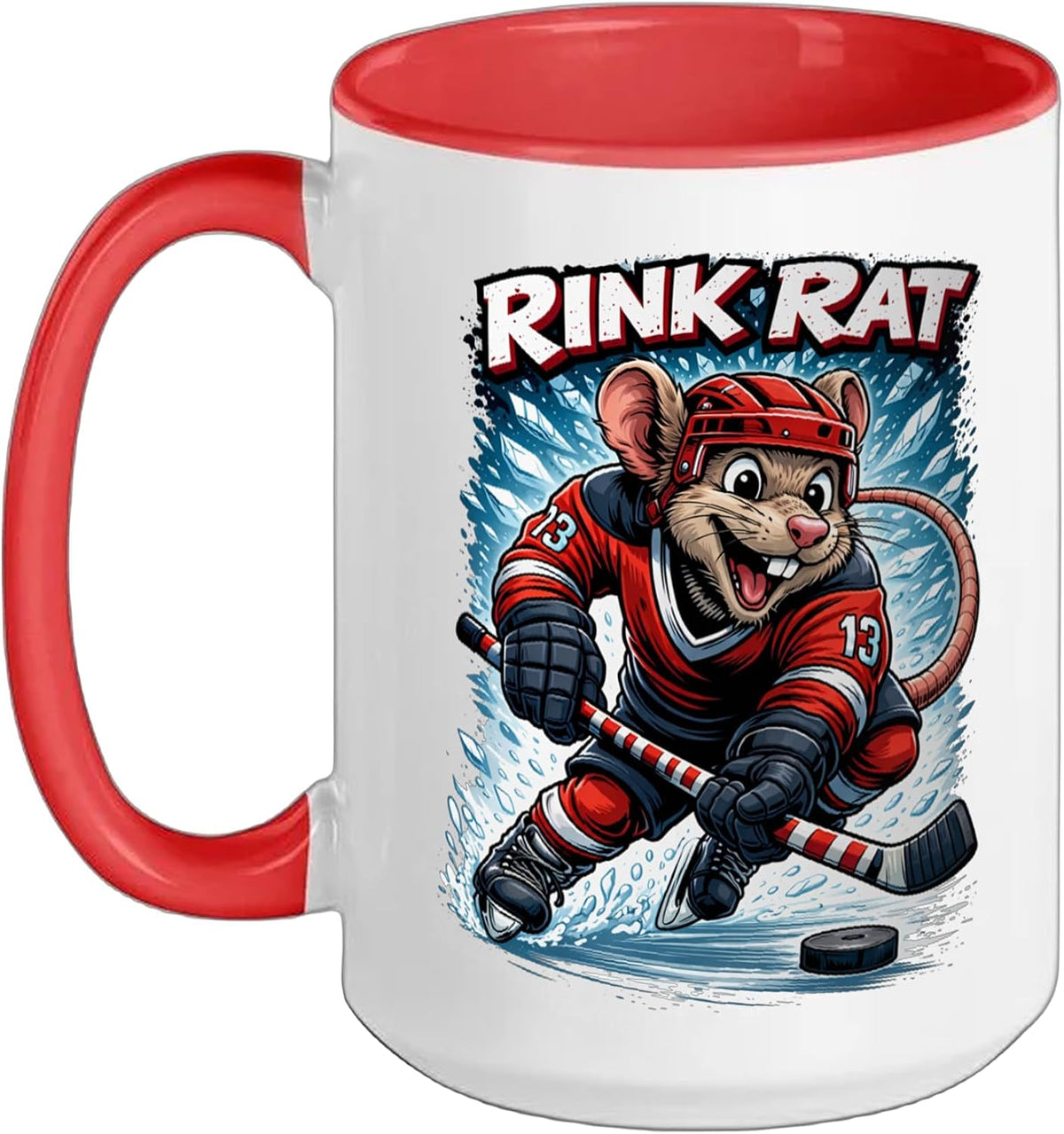 Rink Rat, Hockey Player Ceramic Mug