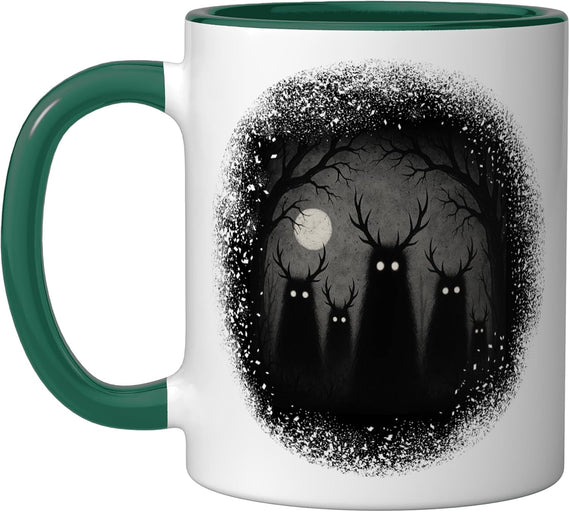 Creepy Forest Druids Antlers Goth Grunge Horror Aesthetic Ceramic Mug