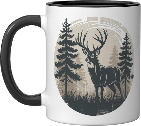 Deer Nature Outdoor Graphic Elk Ceramic Mug