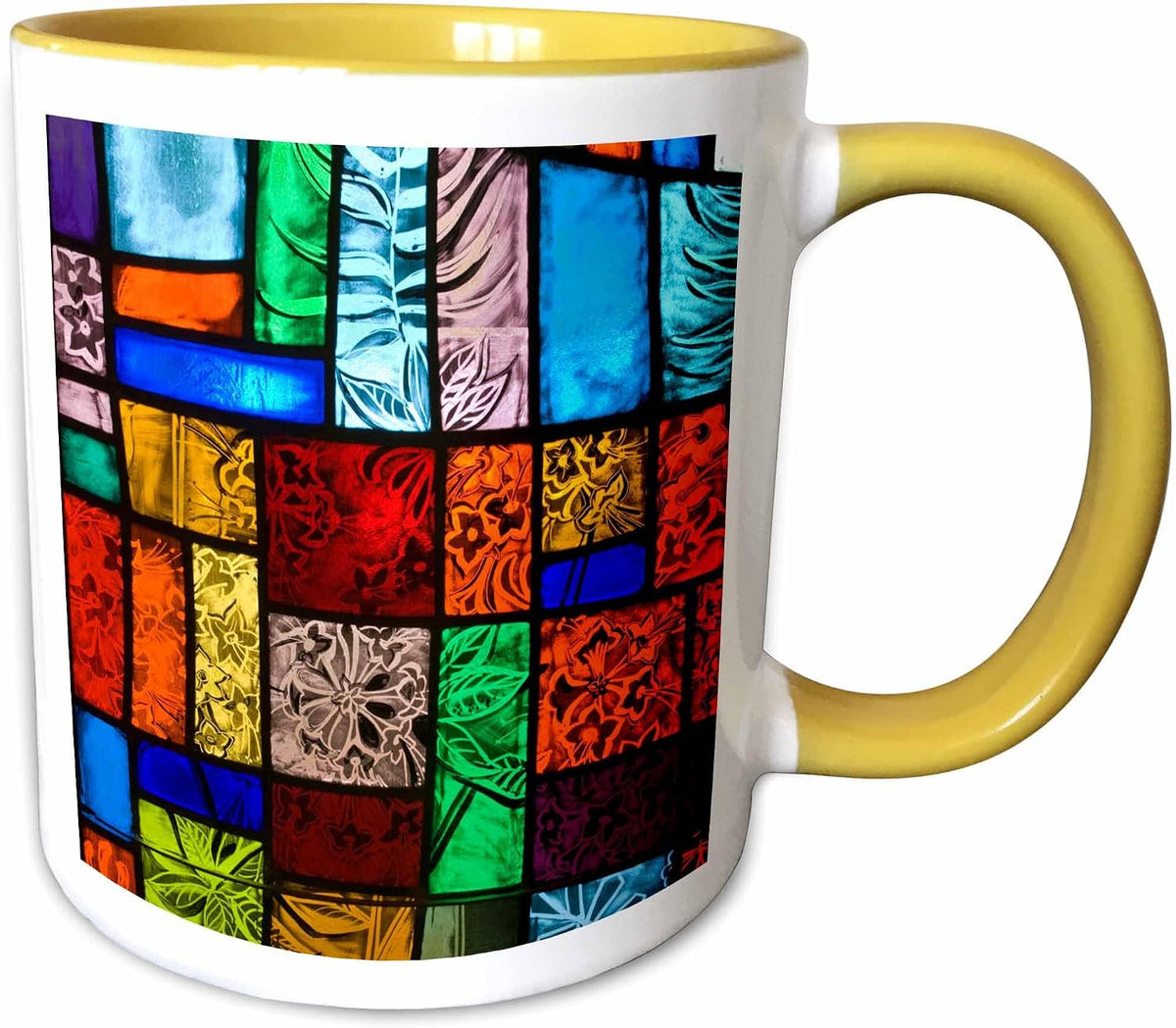 Stained Glass At Church With Nature Ceramic Mug