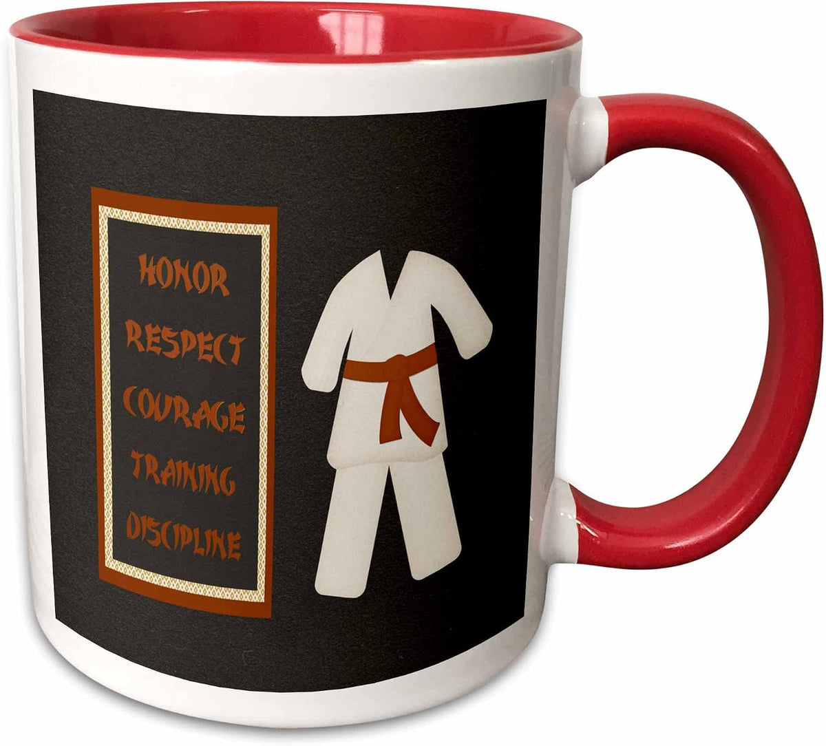 Karate Karategi Uniform Orange Belt Honor Ceramic Mug