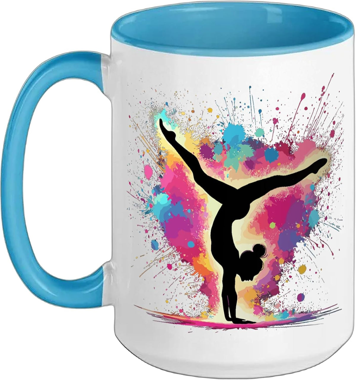 Watercolor Gymnast Rhythmic Gymnastics Floor Ceramic Mug