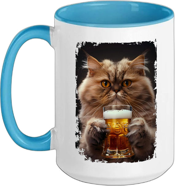 Persian Cat Beer Ceramic Mug