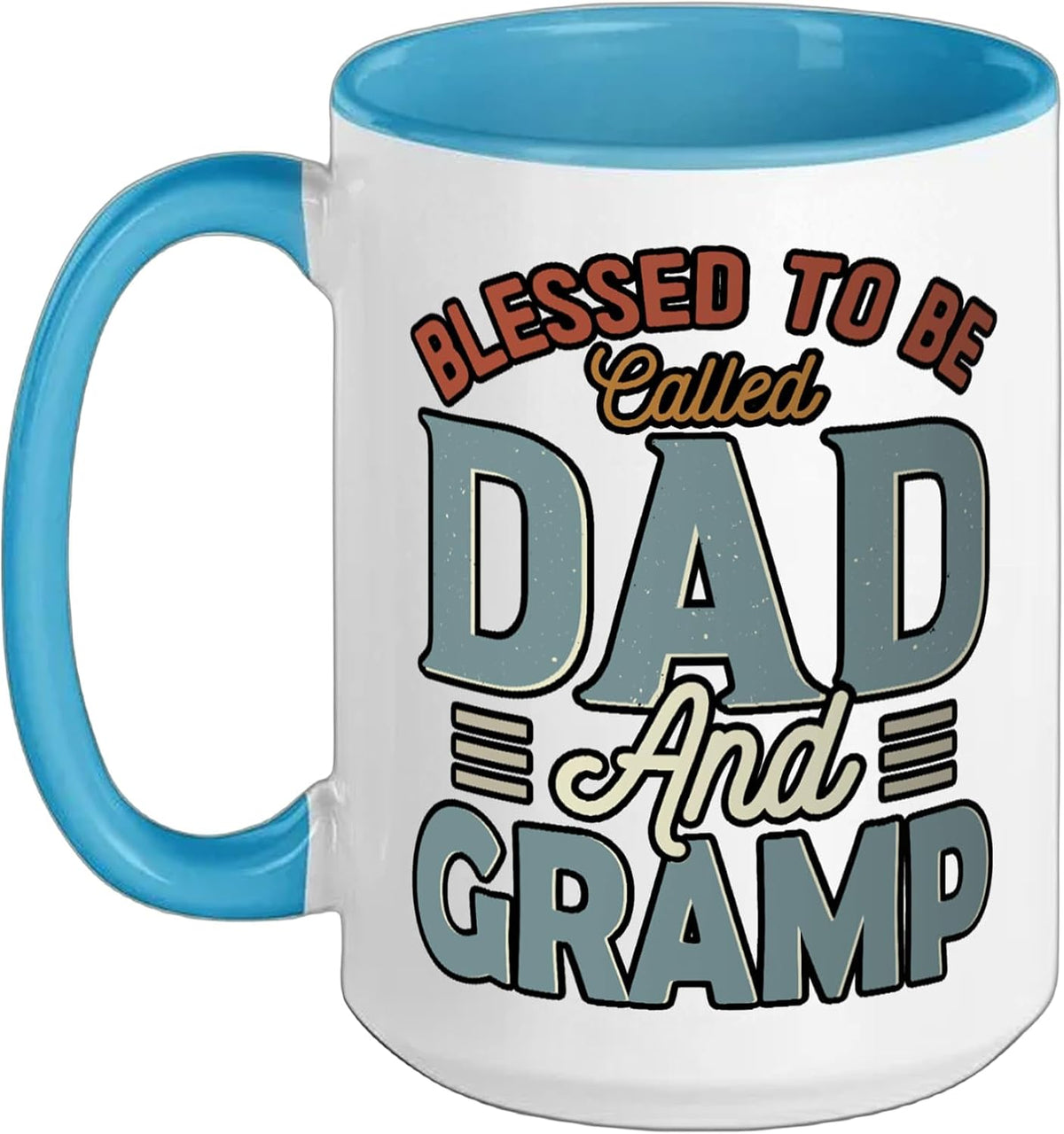 Blessed To Be Called Dad And Gramp Retro Fathers Day Ceramic Mug