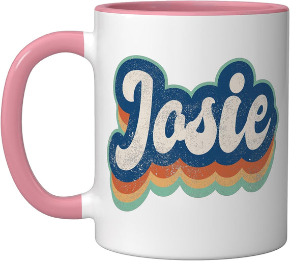Josie First Name Girls Vintage Style 70s 80s Personalised Ceramic Mug