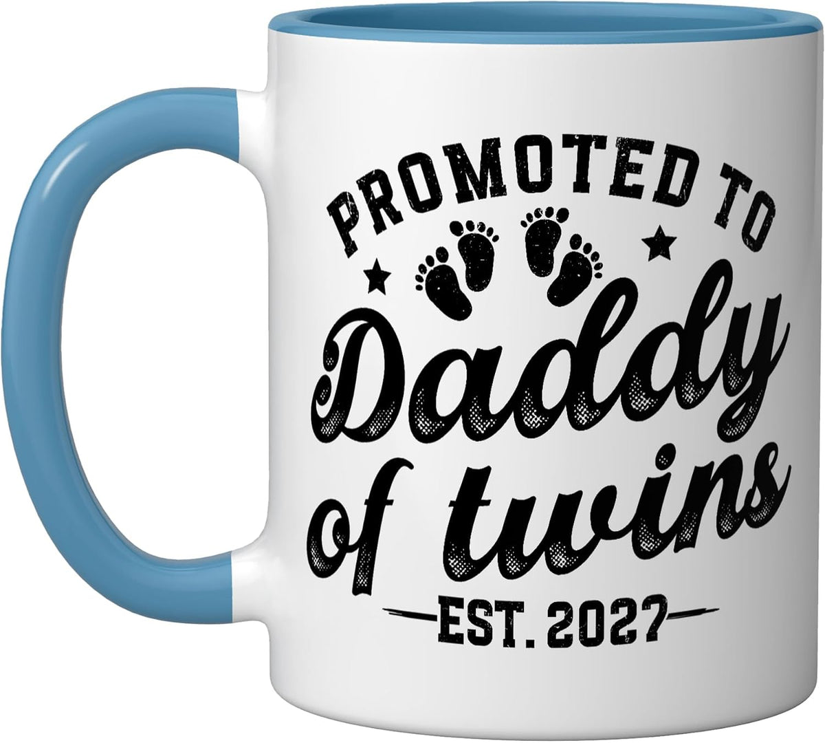 Promoted To Daddy Of Twins 2027 Future Dad Of Twins Ceramic Mug