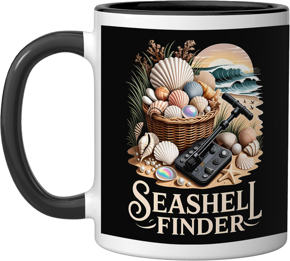 Seashell Finder Beachcomber Ocean Sunset Ceramic Mug