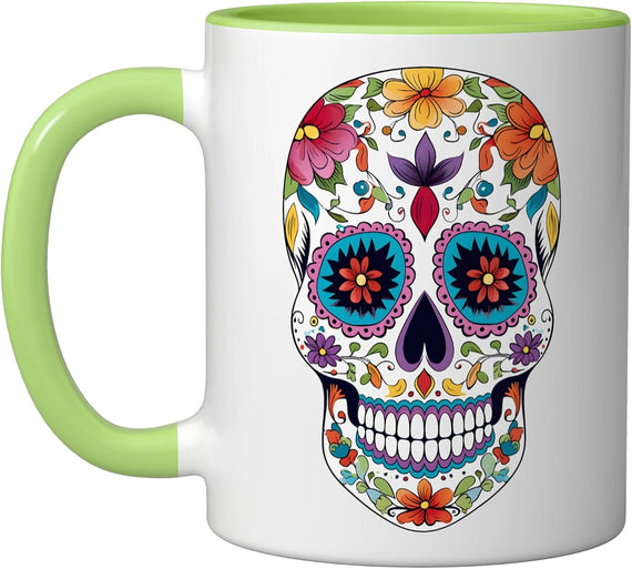 Sugar Skull Funny Halloween Dia De Los Muertos Ceramic Mug