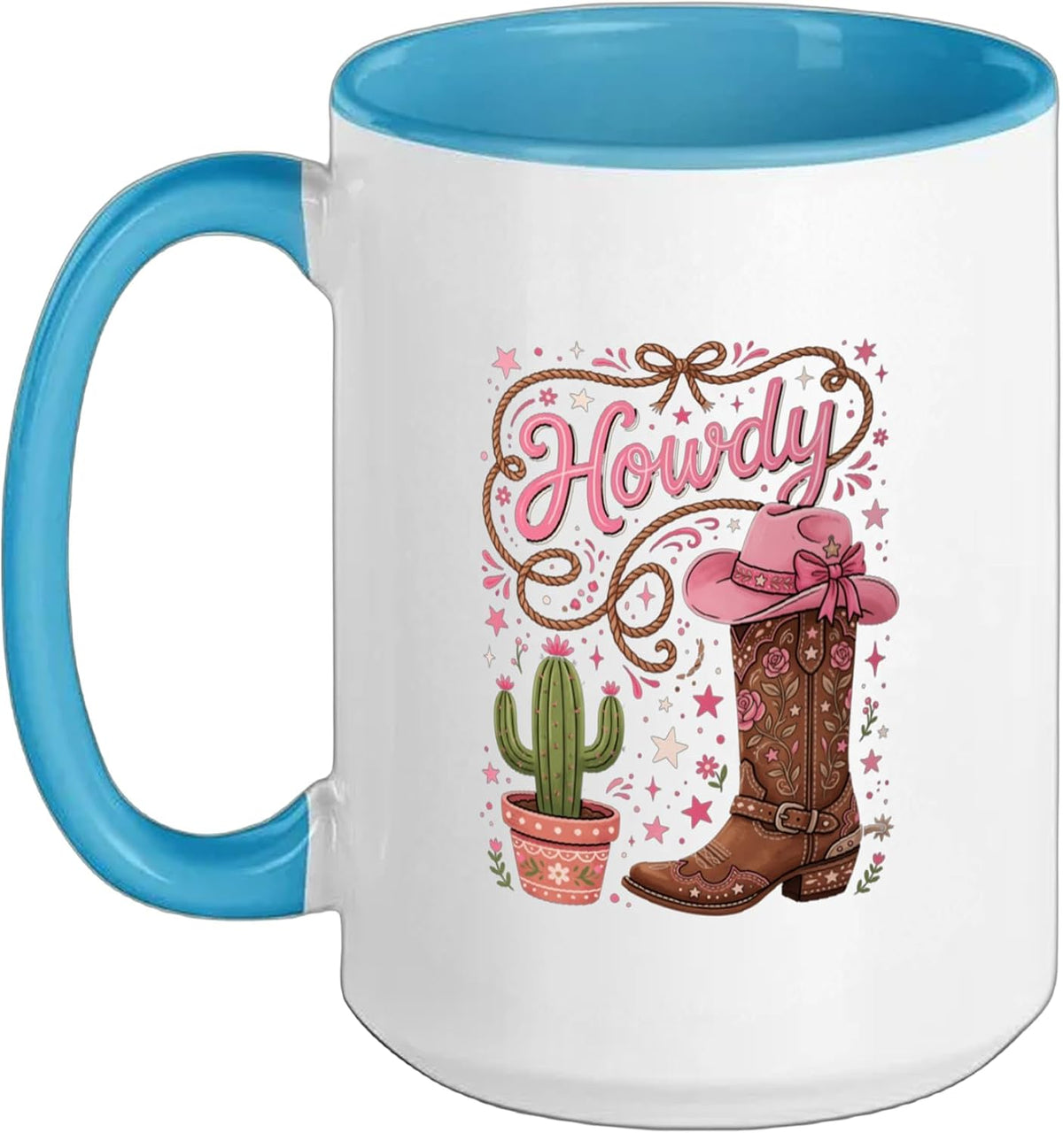 Western Cowboy Country Retro Howdy Cowboy Ceramic Mug