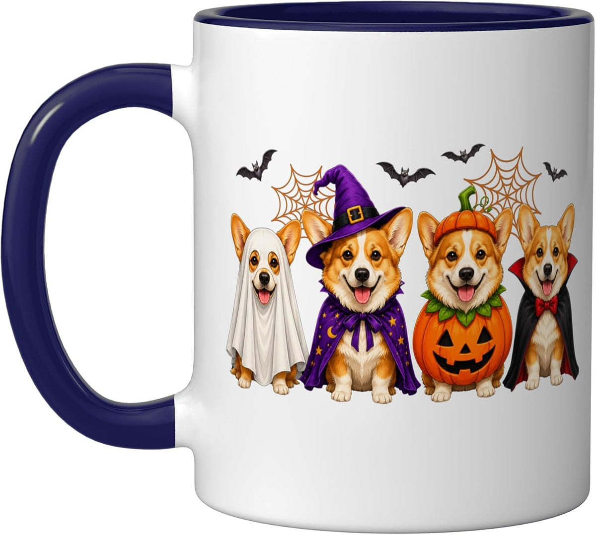 Corgi Dog Halloween Spooky Costume Ghost Witch Pumpkin Ceramic Mug