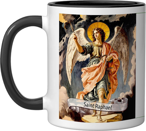 St Raphael Archangel, Catholic Saint Design Christian Gift Ceramic Mug