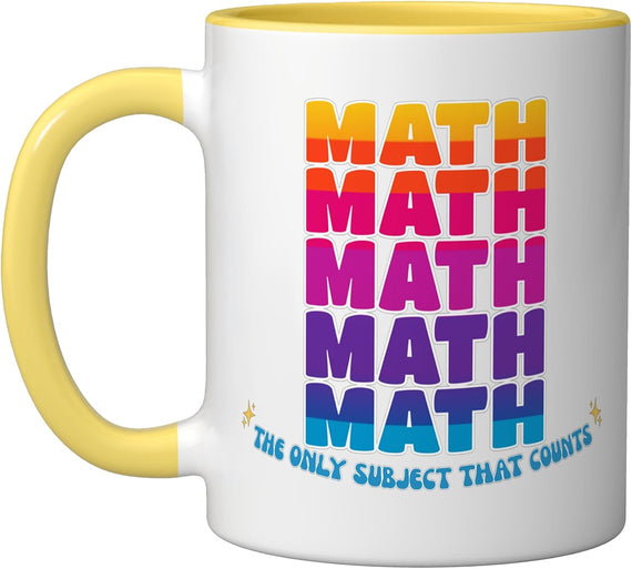 Only Subject That Counts Retro Math Teacher Ceramic Mug