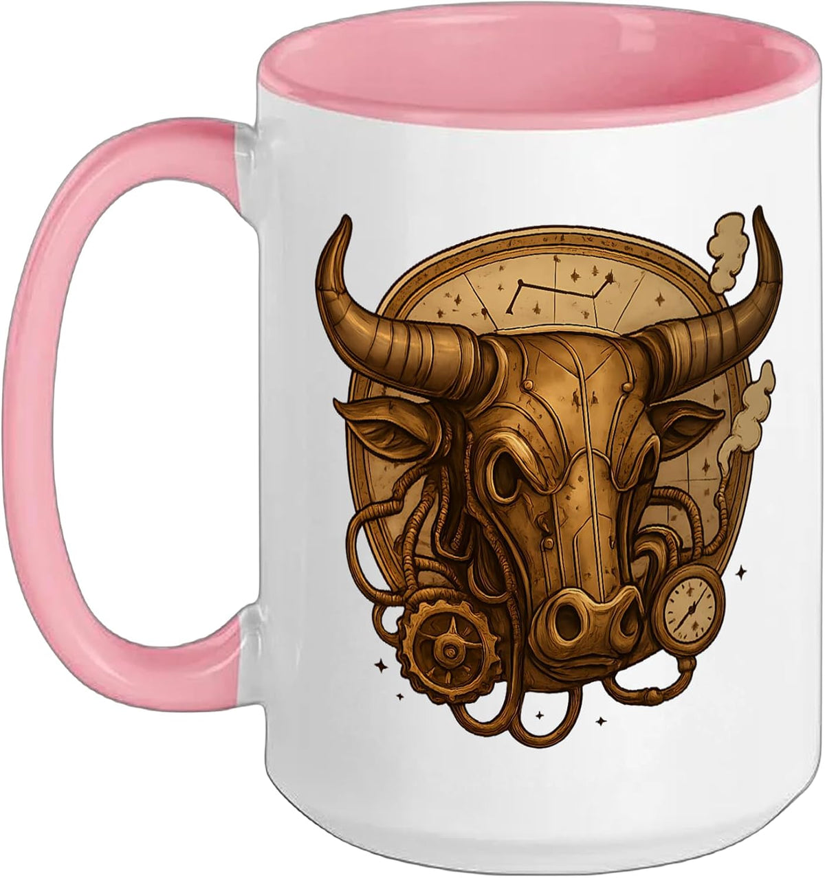 Taurus Steampunk Zodiac Bull Gear Ceramic Mug
