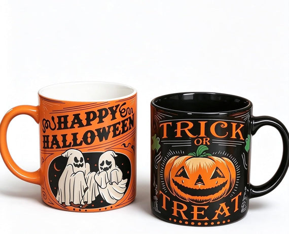 Happy Halloween Ghosts Trick Or Treat Pumpkin Ceramic Mug