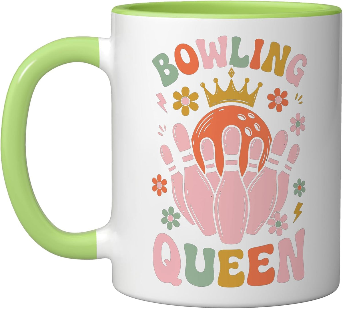 Bowling Queen Bowling Player Pins Bowler Girls Women Ceramic Mug