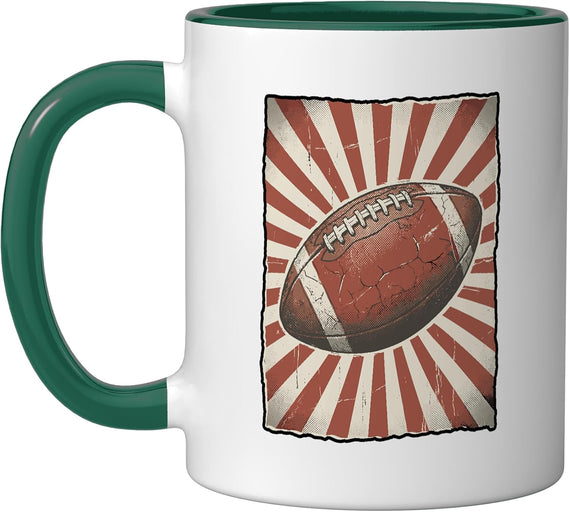 Vintage Distressed American Football Fan Game Day Ceramic Mug