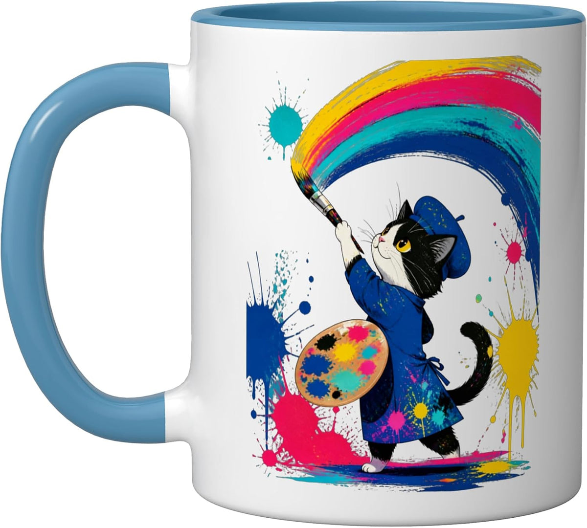 Cat Motif Art Design Gifts Cute Kitten Ceramic Mug