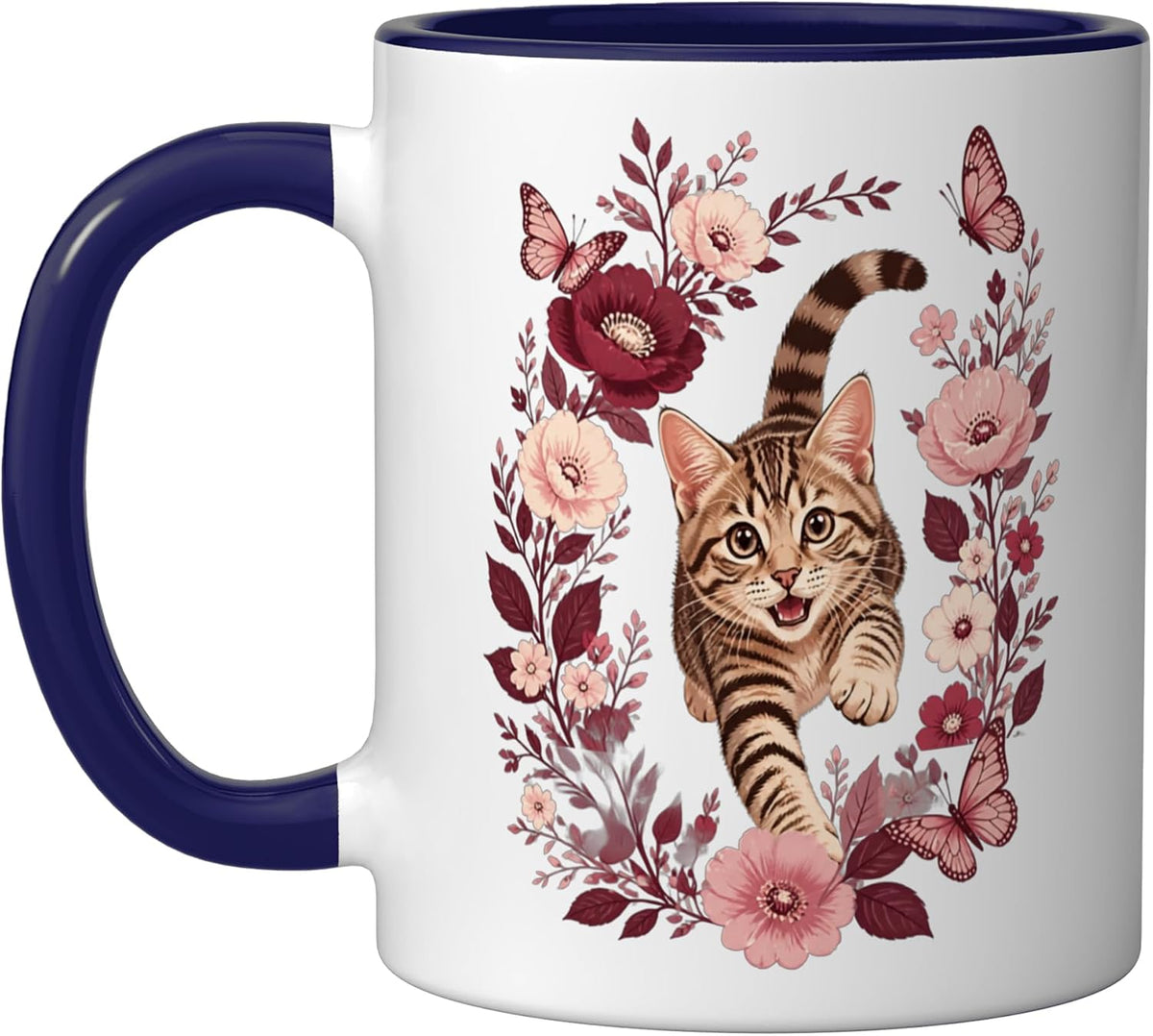 Cat Motif Art Design Gifts Cute Kitten Ceramic Mug