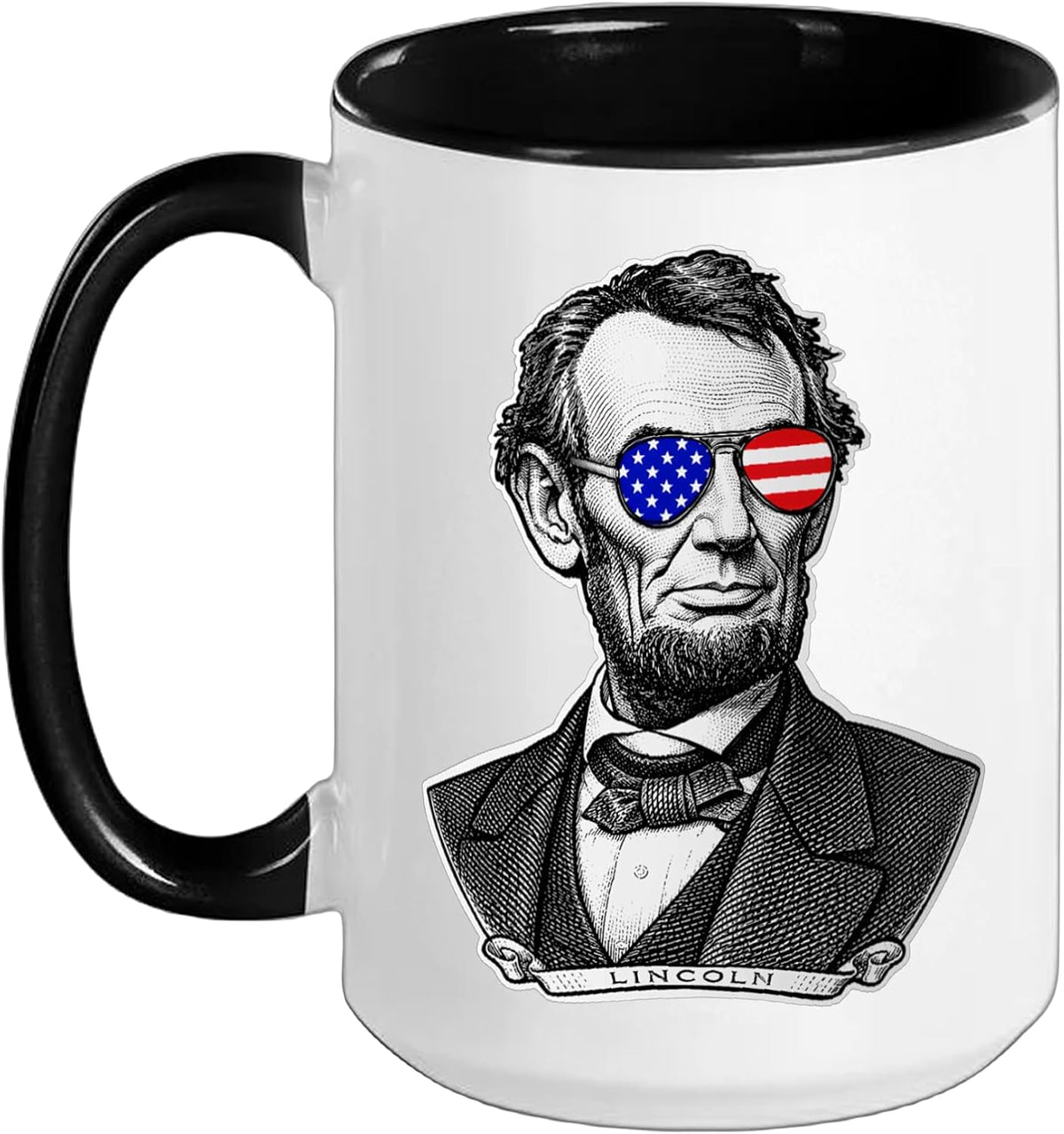 Abraham Lincoln Usa Sunglasses Ceramic Mug