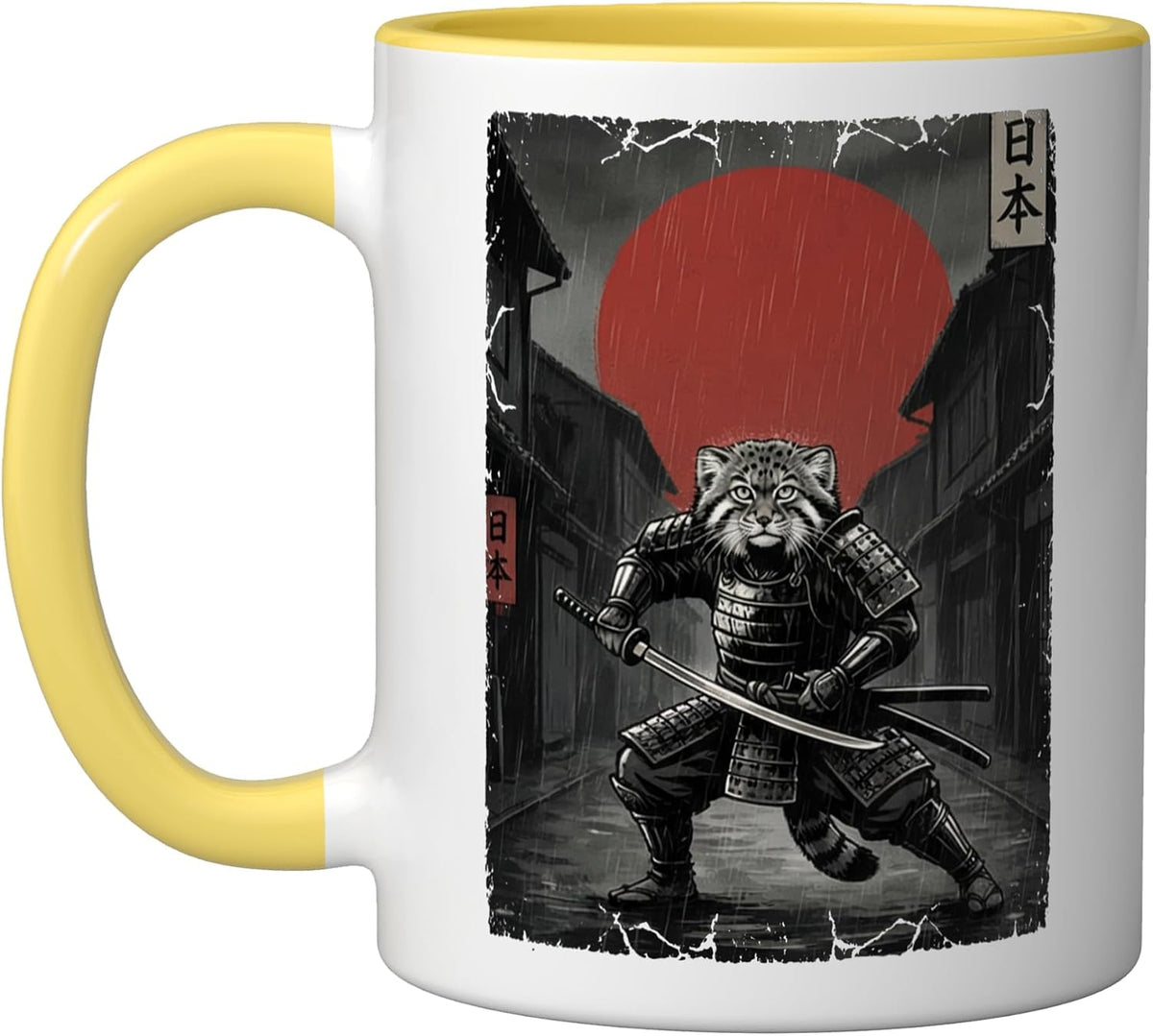 Ukiyo-E Japanese Vintage Warrior Samurai Manul Pallas´S Ceramic Mug
