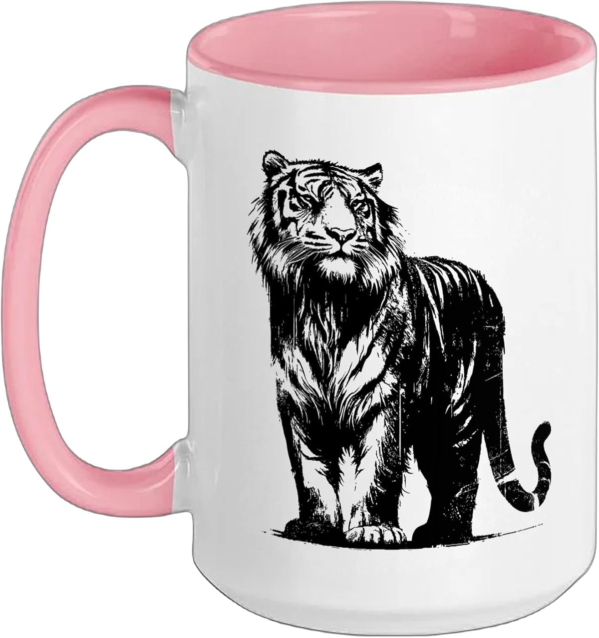 Edgy Grunge Aesthetic Tiger Lover Stuff Edgy Tiger Ceramic Mug