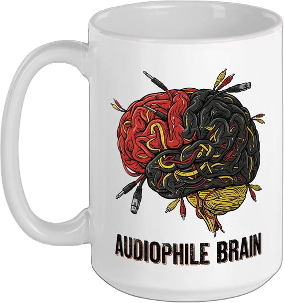 Audiophile Brain Audio Cables Music Sound Engineer Design Ceramic Mug