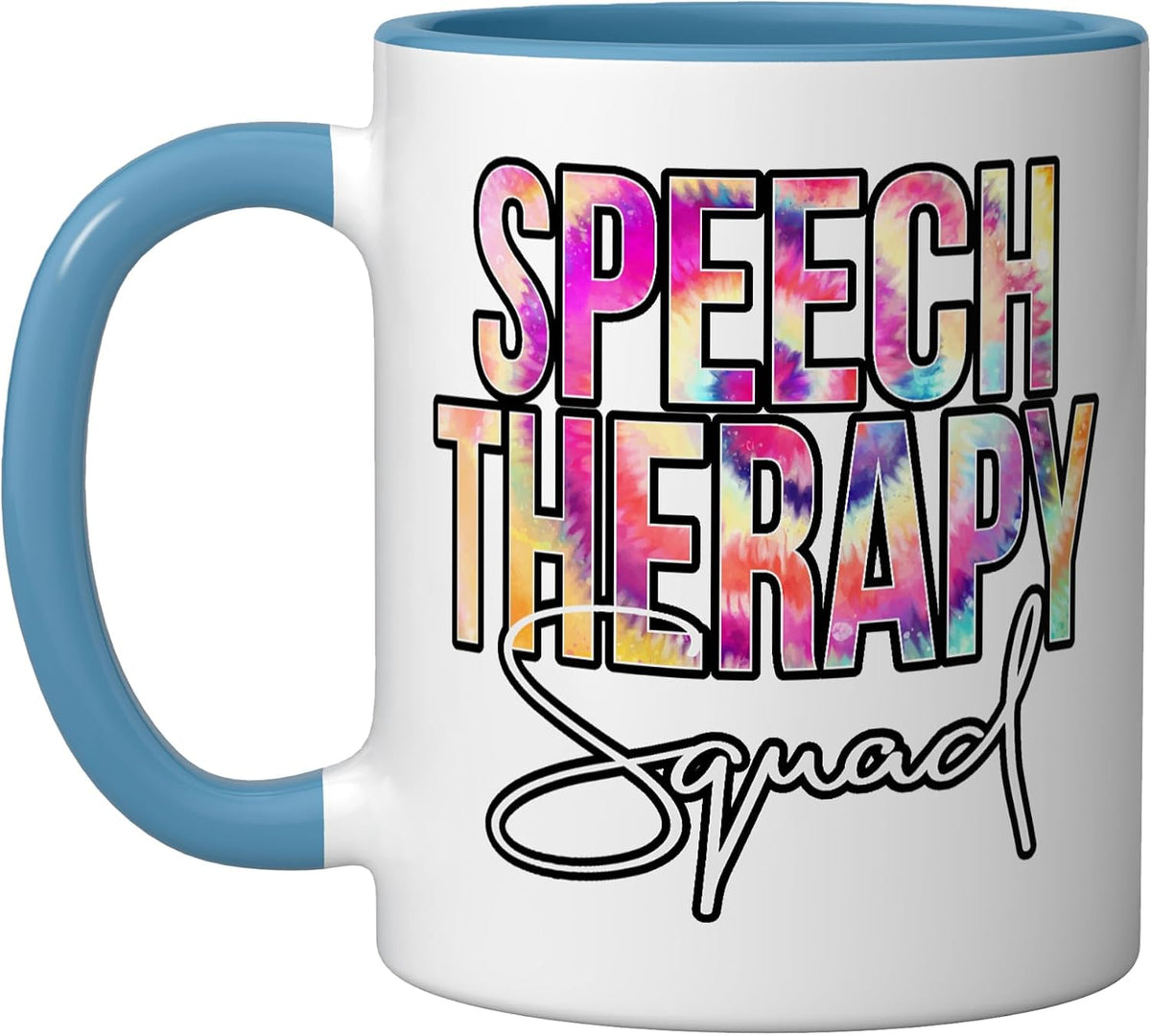 Speech Therapy Squad Tie Dye Back To School Appreciation Ceramic Mug