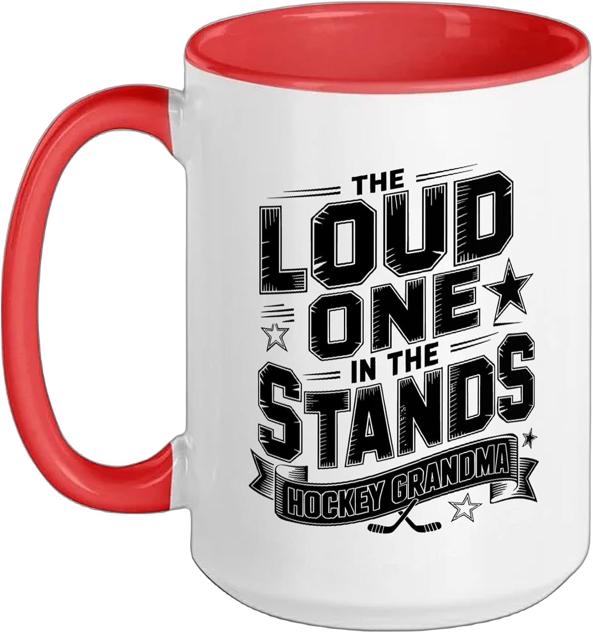 The Loud One In The Stands Hockey Grandma Ceramic Mug