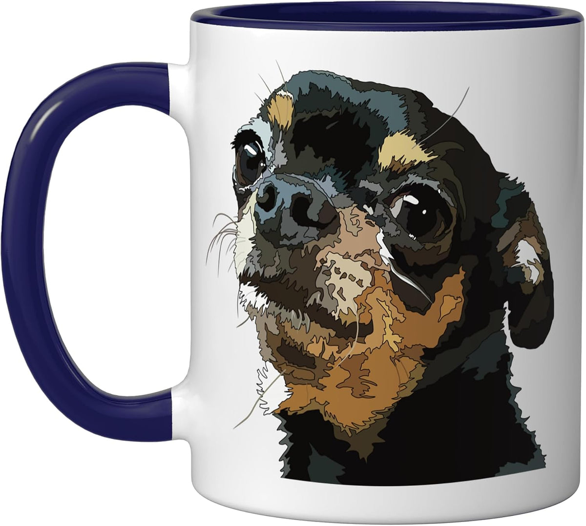 Chihuahua Mom Dad Black And Brown Chiwawa Puppy Dog Lover Ceramic Mug
