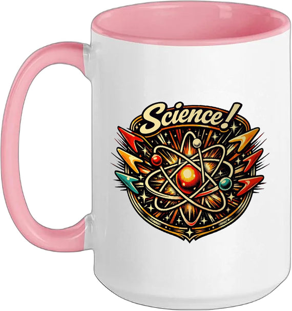 Science Atom Rocket Physics Chemistry Space Retro Vintage Ceramic Mug