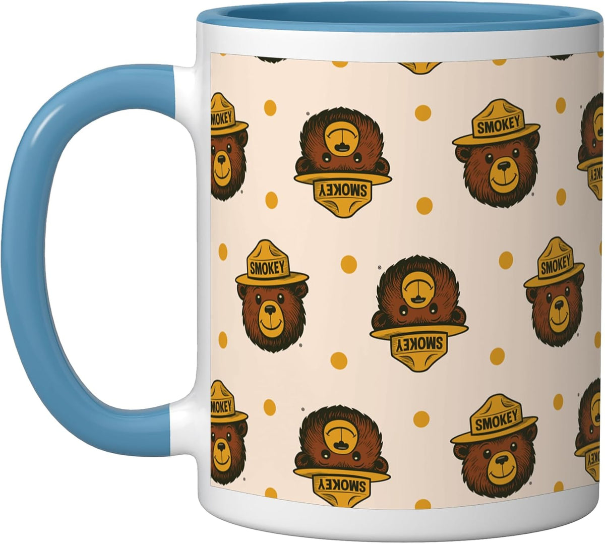 Smokey Bear Cute Outdoor Hiking Pattern Ceramic Mug