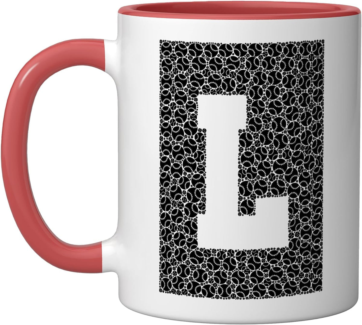 Letter L Baseball Alphabet Monogram Sports Player Initial Ceramic Mug